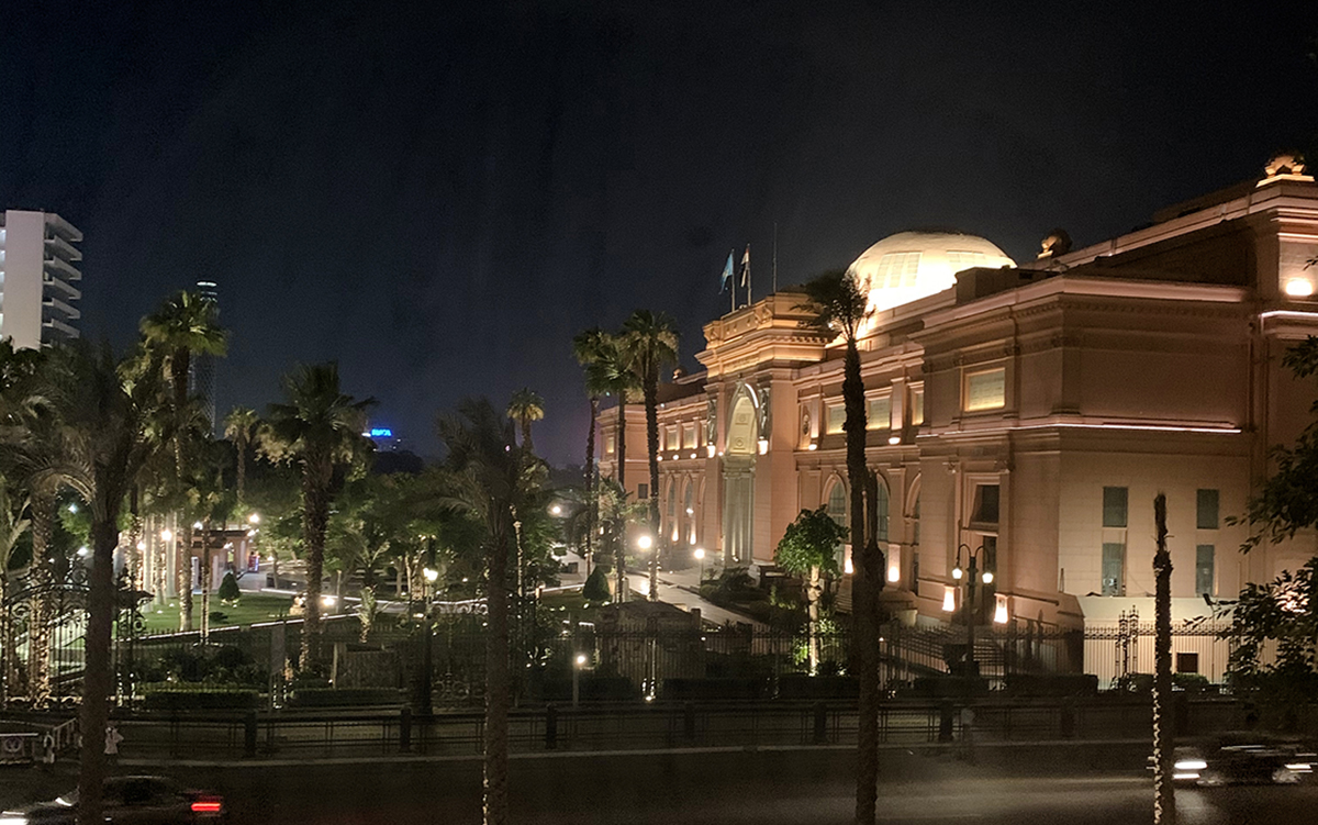 View of the Egyptian Museum from Museum Plaza Hostel